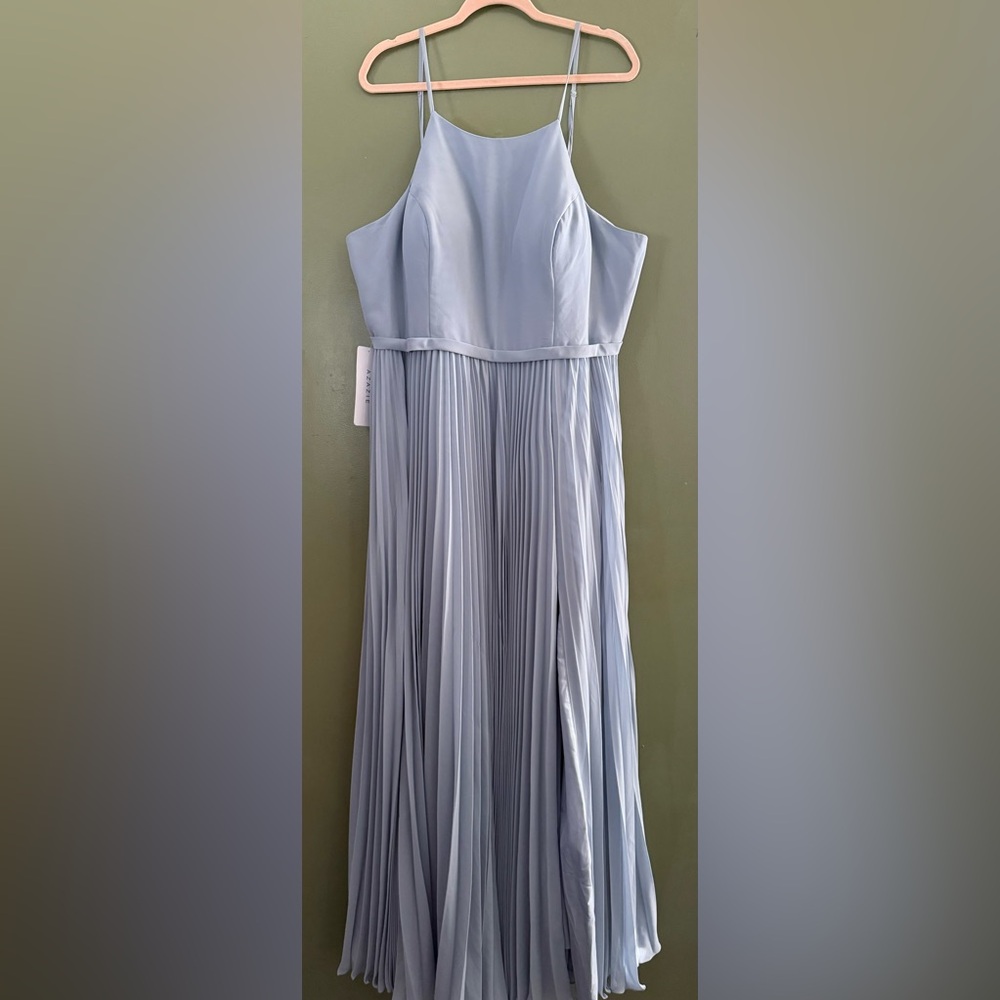 Azazie Maxi Dress in Dusty Blue